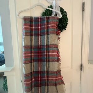 Plaid Fringe Scarf